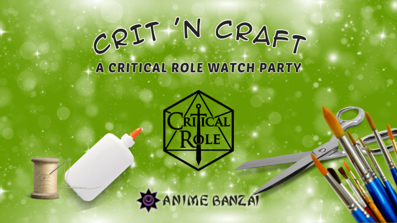 Blog title card: Crit 'n Craft. Work on Cosplay while watching Critical Role!