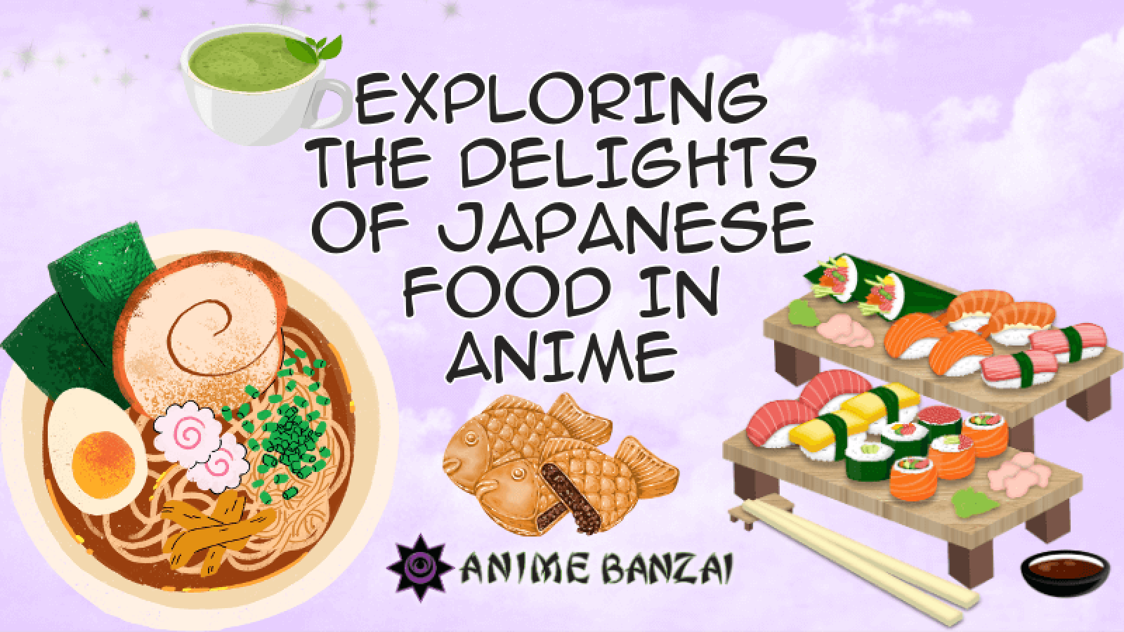 Japanese Food in Anime Blog Title Card